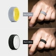 thumbnail image 5 of King Will Silicone Wedding Rings For Men, Rubber Wedding Bands with Celtic Knot Pattern 2 Pack, 8mm Wide 2.2mm Thick, Comfort Fit Size 8, 5 of 7
