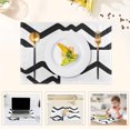 thumbnail image 5 of Abstract Black and White Pattern Reversible Placemat Set of 4 Non Slip Coffee Mats 18x12 Inch for Dining, Kitchen, Coffee, 5 of 9