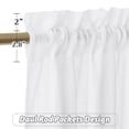 thumbnail image 2 of Cortinas RYB HOME de lino texturizado transparente, 84 x 52 pulgadas, color blanco, 2 paneles, 2 of 8