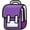 Purple, variant on 3D Jump Style Kawaii Cartoon Sketch Daypack, 2D Comic Drawing Anime Canvas Backpack, Large Capacity Waterproof Multi-Purpose Bag for Travel Work Picnic Daily Carry, Blue