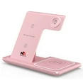 thumbnail image 3 of MAKATA 4-in-1 Wireless Charger (Pink) Foldable Fast-Charging Station Compatible with Apple Samsun, Huawei Phones Smart watches and Airpods for Office Home and Travel (Wall Plug Included), 3 of 8