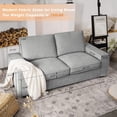 thumbnail image 6 of MERITLIFE Modern Chenille High Density Foam Loveseat, Light Grey, 6 of 11