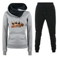 thumbnail image 1 of Puntoco Conjunto de dos piezas de suéter y pantalones estampados de manga larga con capucha y cuello redondo para mujer Puntoco Puntoco-4495, 1 of 2