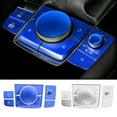 thumbnail image 3 of 10x Aluminum Alloy Car Console Multimedia Button Cover Trim For Mazda 3 CX30, 3 of 6