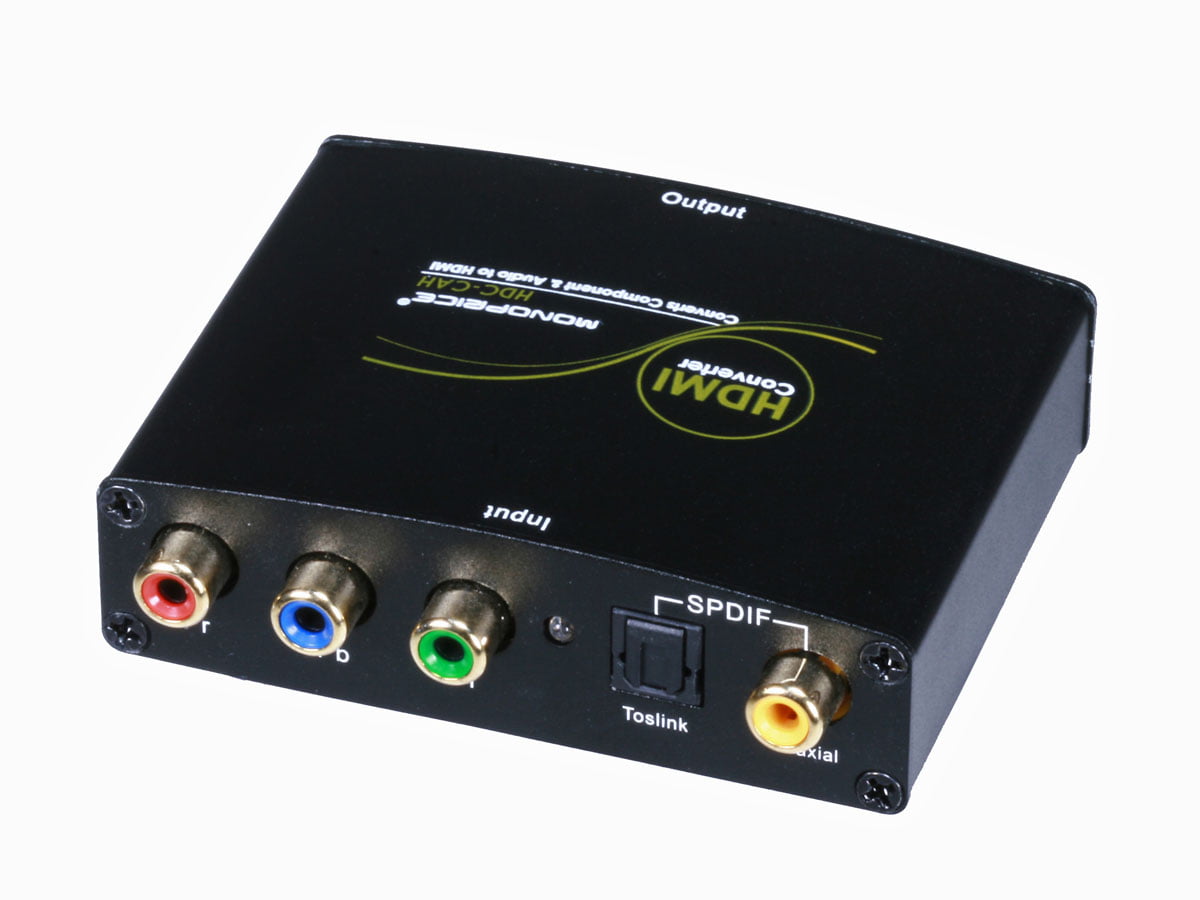 Monoprice (YPbPr) & S/PDIF Digital Coax/Optical Toslink Audio to HDMI Converter - Walmart.com