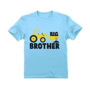 Tstars Boys Big Brother Shirt Big Brother Gift for Tractor and Construction Loving Pregnancy Announcement Big Bro Graphic Tee Gifts for Brother Toddler Infant Kids Birthday Gift T Shirt