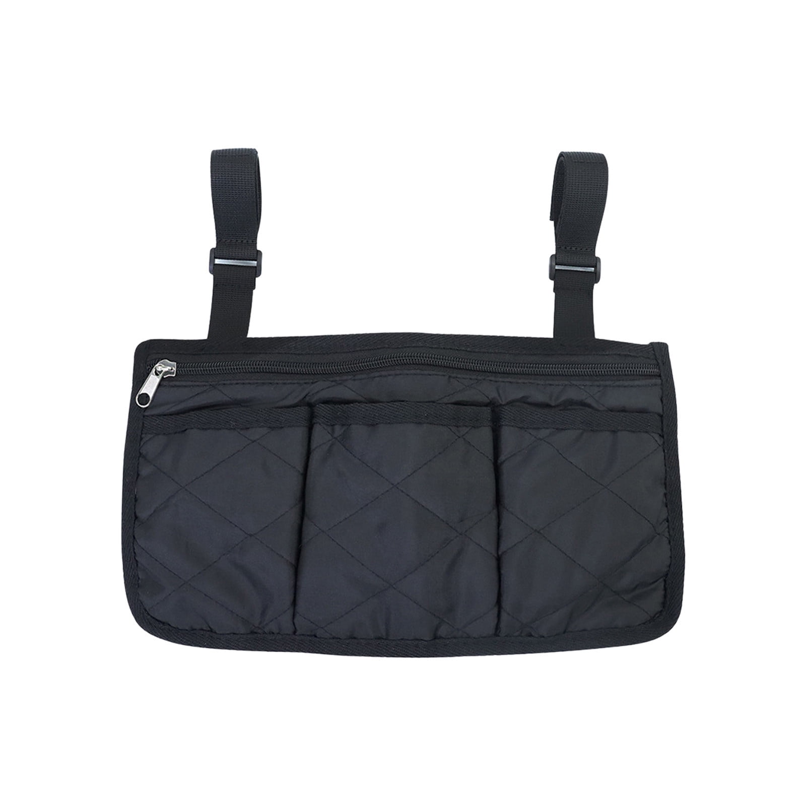 Anckoeil Wheelchair Armrest Hanging Organizer, Large Capacity Storage Bag with Multiple Pockets for Mobility Aid Accessories