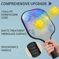 thumbnail image 2 of Pickleball Paddles Set Of 2, Fiberglass Surface, Fluid Smoke Aurora Art Style, 4 Balls & Bag, 2 of 5