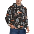 thumbnail image 2 of Pofeuu Fox In The Forest Print Mens Casual Hooded Collar Drawstring Hoodies Pullover Sweatshirts Casual Long Sleeve Shirts-X-Large, 2 of 7