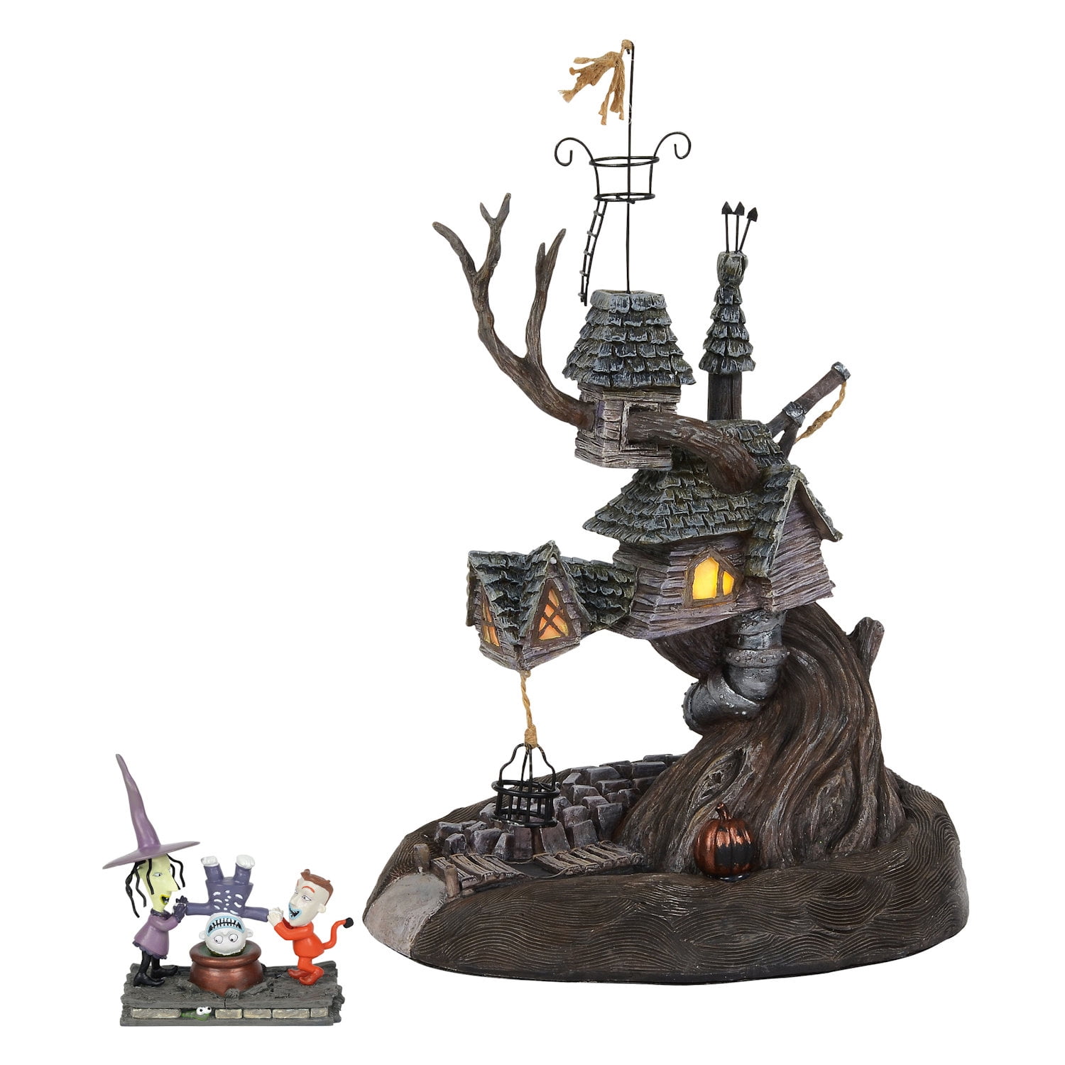Department 56 Nightmare Before Christmas 6001201 Lock, Shock and Barrel Treehouse Lighted