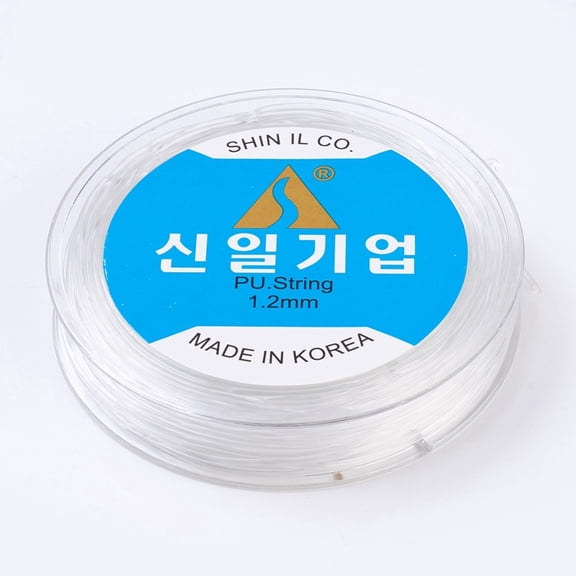 1 roll Korean Elastic Thread For Jewelry Making Clear 1.2mm 21.87 yards(20m)/roll