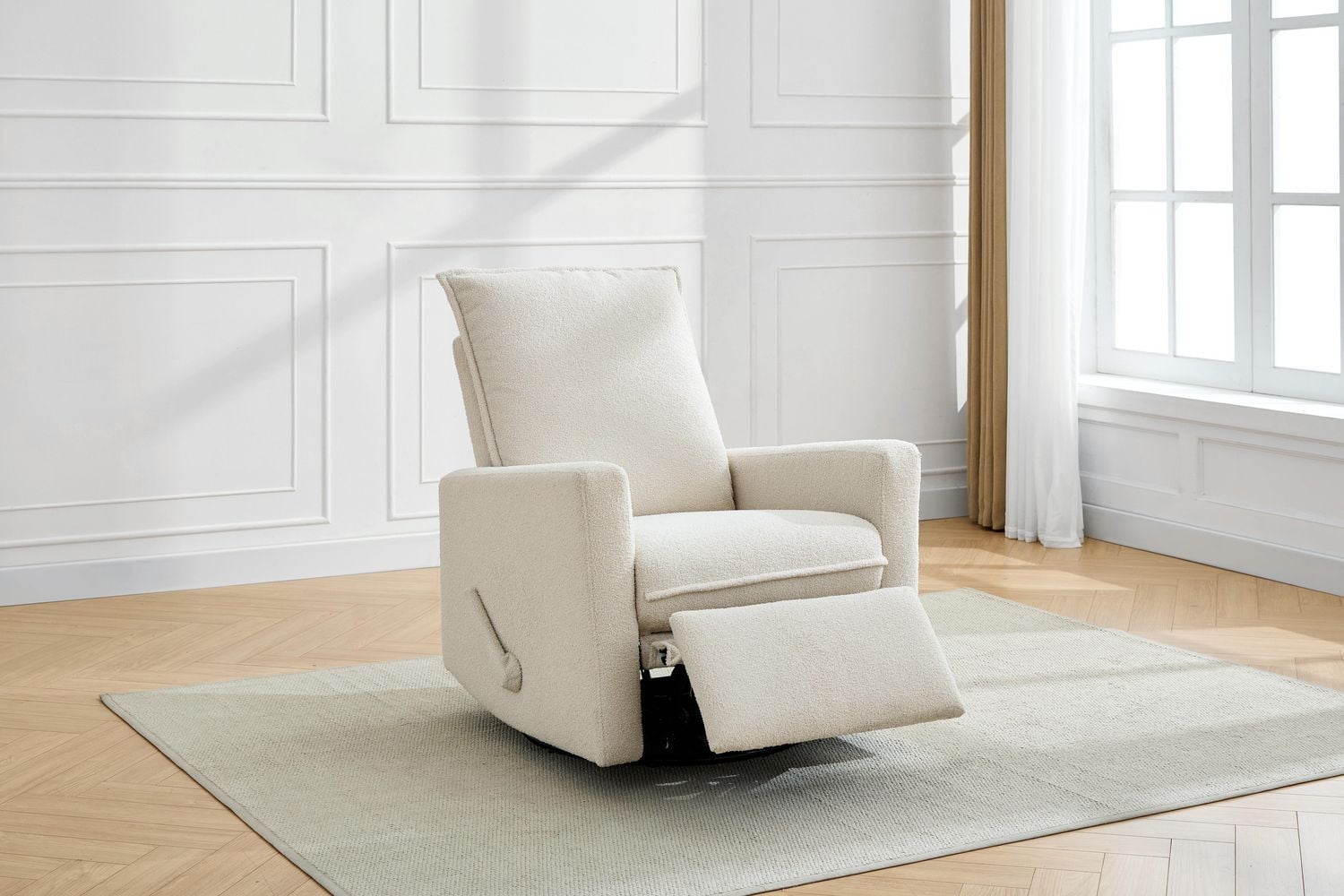 Concord Baby Boucle Swivel Glider Recliner