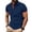 Navy, variant on Yungyresw Polo Shirt for Men Slim Fit Short Sleeve Polo Contrast Trim Button Placket T-Shirt for Summer Wear Casual