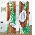 thumbnail image 2 of Coconuts Leaves Lemons Black Out Curtains 84 Inch Length Curtains for Sliding Glass Doors Bedroom Living Room 2 Pack, 2 of 6