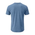 thumbnail image 4 of Men'S Solid Color Henley Neck Short Sleeve T Shirt Lightweight Breathable Casual Tops For Summer Daily Wear And Commute,Light Blue,XXL, 4 of 6
