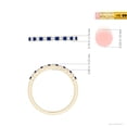 thumbnail image 6 of Angara Natural 0.24 Ct. Blue Sapphire with Diamond Non Eternity Wedding Band in 14K Yellow Gold for Women (Ring Size: 3), 6 of 11