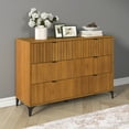 thumbnail image 3 of GALANO Adult 6-Drawer Dresser, Amber Walnut Finish, Guest or Bedroom Storage, 3 of 14