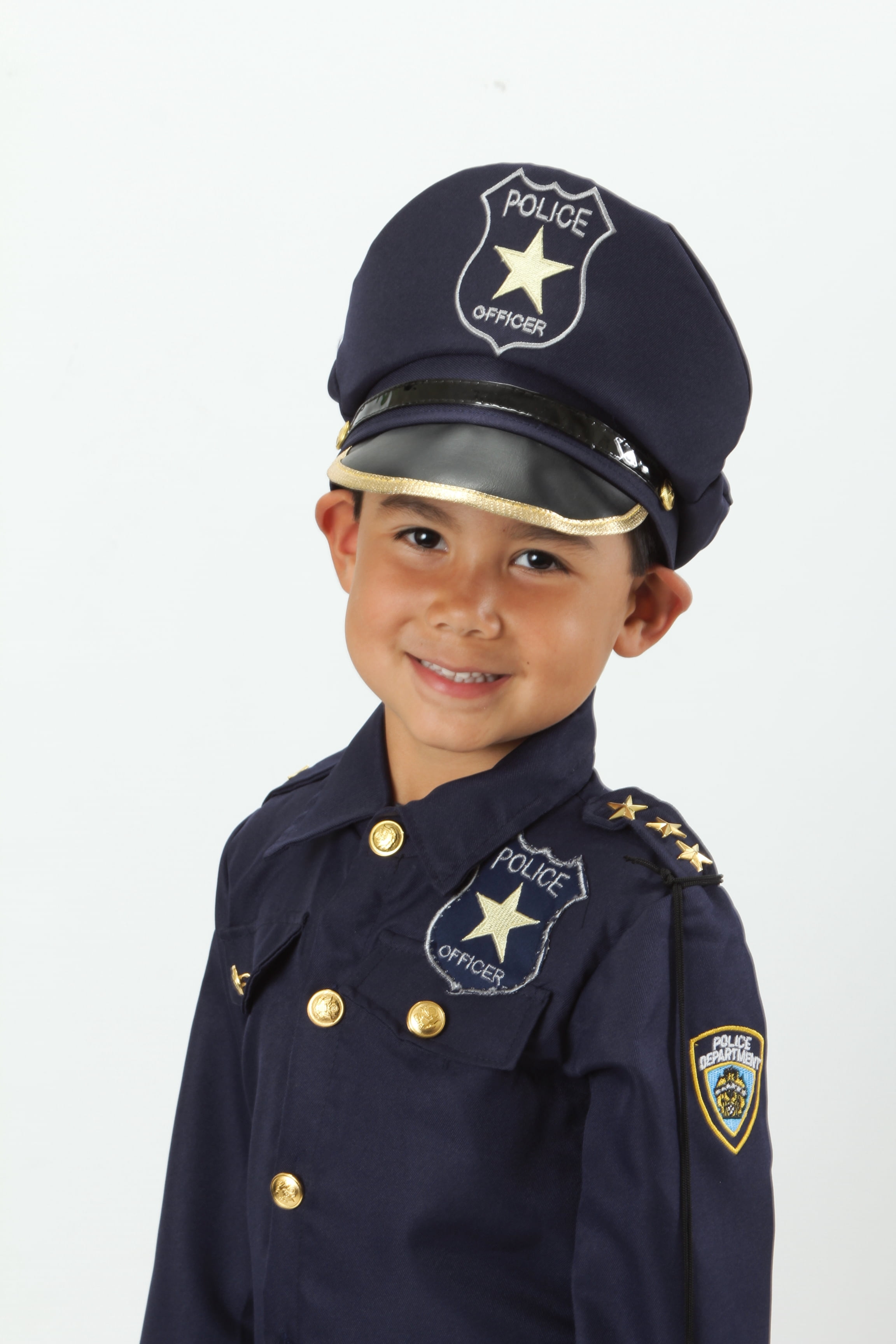 Police Officer Costume Set for Kids Light up Badge on Shoulder Size 6 7 8 (M 6-8)
