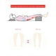 thumbnail image 3 of Almohadilla Ergonómica De Medio Cilindro, Reposapiés De Pastel Debajo Del Cojín De Escritorio Soporte De Piernas Ergonómicas Para Viajar A Una Casa Oficina, 3 of 8