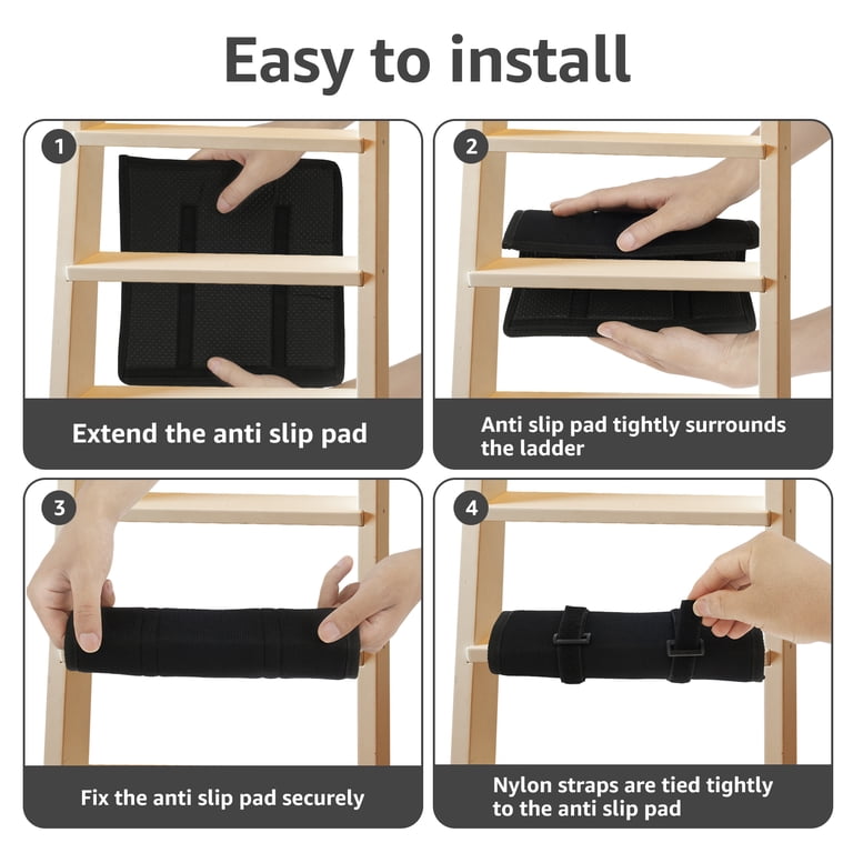 4Pcs Bunk Bed Ladder Pads with 8 Adjustable Straps Soft Anti Slip | UK 4Pcs Bunk Bed Ladder Pads with 8 Adjustable Straps Soft Anti Slip | UK