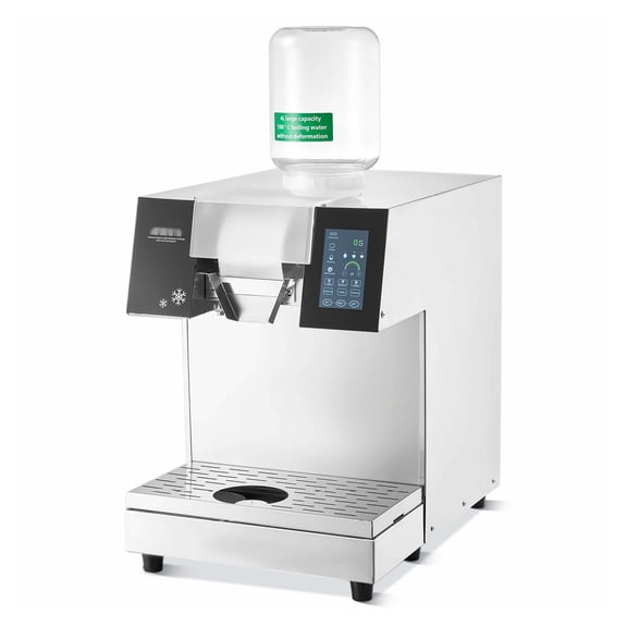 Commercial Snowflake Ice Machine 397LBS/24H, Stainless Steel Ice Shaver for Ice Cream, Liquid-Cooled, Fast Cooling, Milkshake Slushy Maker for Business