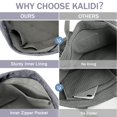 thumbnail image 5 of Bolso de mano KALIDI de pana, tamaño grande, antisalpicaduras, para mujer, 5 of 5