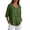502_Army Green, variant on Workout Shirts Women Button Up Shirt Casual Loose Top New Border Solid Color Cotton And Linen Three Quarter Sleeves Women's Clothing Hot Pink