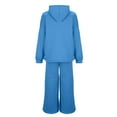 thumbnail image 4 of Womens Fashion Hoodie and Sweatpant Sets for Women Lounge Sports Jogging Outfits Fall Winter Loose Sweatsuits (M, Blue), 4 of 6