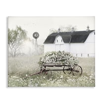 Endearing Vintage Flower Wagon Canvas Art, 20 x 16, Design By Artist Lori Deiter