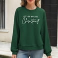 thumbnail image 5 of Busydd Christmas Sweatshirts for Women Fashion Vacation Ribbed Crewneck Sweatshirt Casual Loose Long Sleeve Pullover Sweatshirt 2XL, 5 of 6