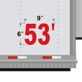 thumbnail image 6 of Set of 2 - 53' 53 ft 53 feet Trailer Length Vinyl Decal Sticker - Many Colors & Sizes - Trailer Sign Semi-Trailer Length Number Truck Safety Markings for Dry Van and Reefer Trailers (9" x 6", Red), 6 of 8