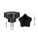 thumbnail image 2 of Uxcell M10 x 20mm Rosca macho 48mm Cabeza perillas en forma de estrella galvanizadas negras 1 paquete, 2 of 5