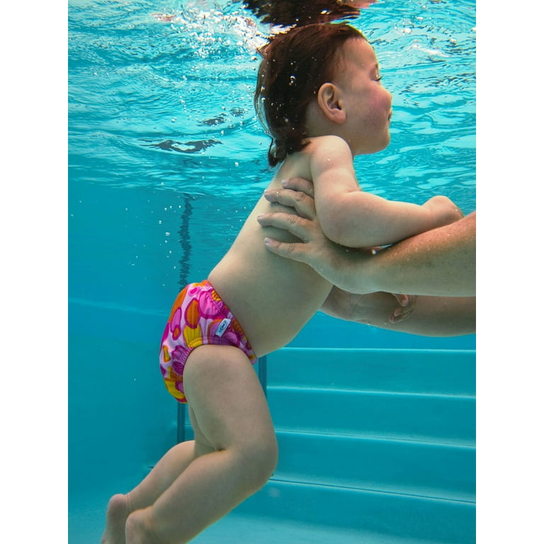 FINIS (2 Pack) Reusable Swim Diapers for Newborns Infants Babies & Toddlers  Cloth Swimming Diapers 