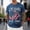 Blue, variant on Men's USA 250th Anniversary Graphic T-Shirt - Patriotic Jet Fighter & Flag Print Short Sleeve Tee, Comfortable Breathable Casual Top for Daily Wear (S-XXXL)