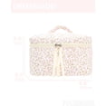 thumbnail image 4 of Bolsa de maquillaje PAZIMIIK acolchada, vintage, de viaje, floral, rosa, 4 of 5