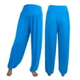 thumbnail image 3 of Cyglowse Harem Pants Women Modal Cotton Soft Yoga Pants for Sports Dance,Boho Plus Size Beach Pants Summer Baggy Joggers Sky Blue L, 3 of 3