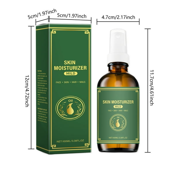 Aceite esencial orgánico para rostro y cuerpo, para piel seca, cabello, manos, cutículas y uñas. Oliva, almendras, vitamina E y semilla de uva. Hidratante natural. 100 ml. Cuidado de la piel.