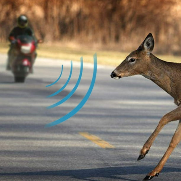 Sifflet d'avertissement de cerf 4 pièces, alerte de cerf pour véhicules,  sifflets de sauvetage de cerf, avertissement de faune à ultrasons 