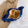 thumbnail image 2 of Bolso de axila para mujer, bolso de burbuja de nailon, bolso suave con cordón suave para chica (azul oscuro), 2 of 8