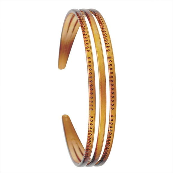 Dayesque Triple Layer Hair Comb Headband with Teeth, Golden Hair Accessories for Women, Weddings, Parties, and Special Occasions