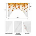 thumbnail image 6 of Thanksgiving Kitchen Curtains Swag Valance for Windows/Bathroom/Cafe, Fall Black Truck Orange Maple Leaves Retro Rod Pocket Drape Panel Swag Curtains Valance for Bedroom/Living Room 56"x36", 6 of 6
