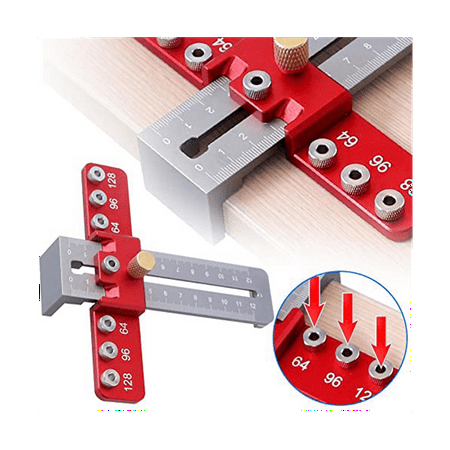 Cabinet Hardware Jig Tool Adjustable Drill Template Guide Tool Punch Locator Drill Guide for Installation Of Drawer