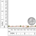 thumbnail image 6 of Gem Stone King 18K Rose Gold Plated Silver Green Tourmaline and White Lab Grown Diamond Bracelet for Women (2.35 Cttw, Gemstone October Birthstone, Round 4MM, 7.5 inch), 6 of 6
