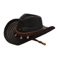 thumbnail image 4 of Sun Western Cowboy Hat With Layered Cutout Design – Lightweight Outdoor Summer Headwear for Casual Activities, 4 of 4