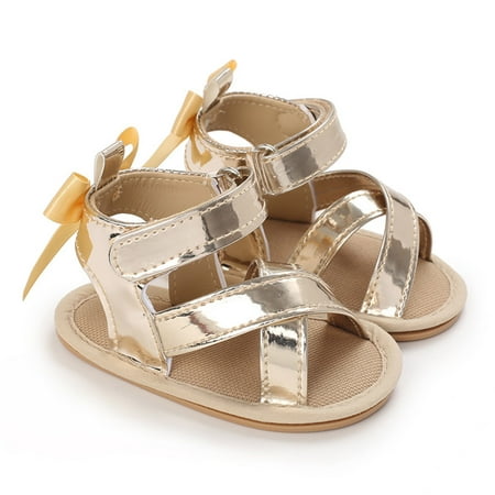 

Big Girls Sandals Baby Sandals Beautiful Girls Sandals Sandals for Kids Girls Sandals Soft Boy Sandals Girls‘ and Boys’ Baby Comfort Flat Sandals Gold 12