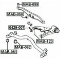 thumbnail image 2 of Febest BUSHING, REAR TRANSVERSE ARM # MAB-060 OEM MR369082, 2 of 2