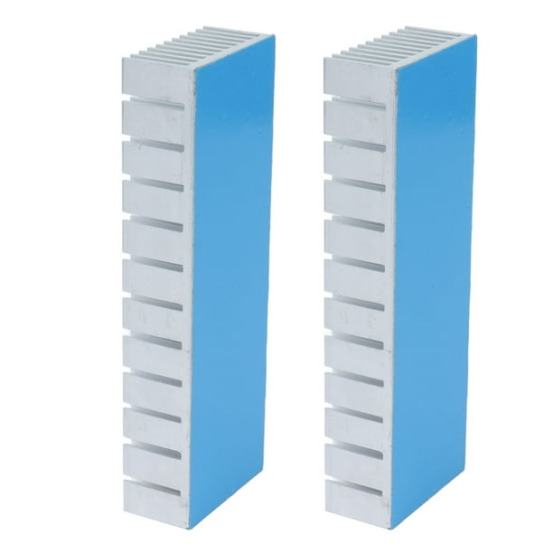 Enfriador de disipador de calor de aluminio ANGGREK Placa de radiador de calor ranurada 120 mm x 40 mm x 20 mm