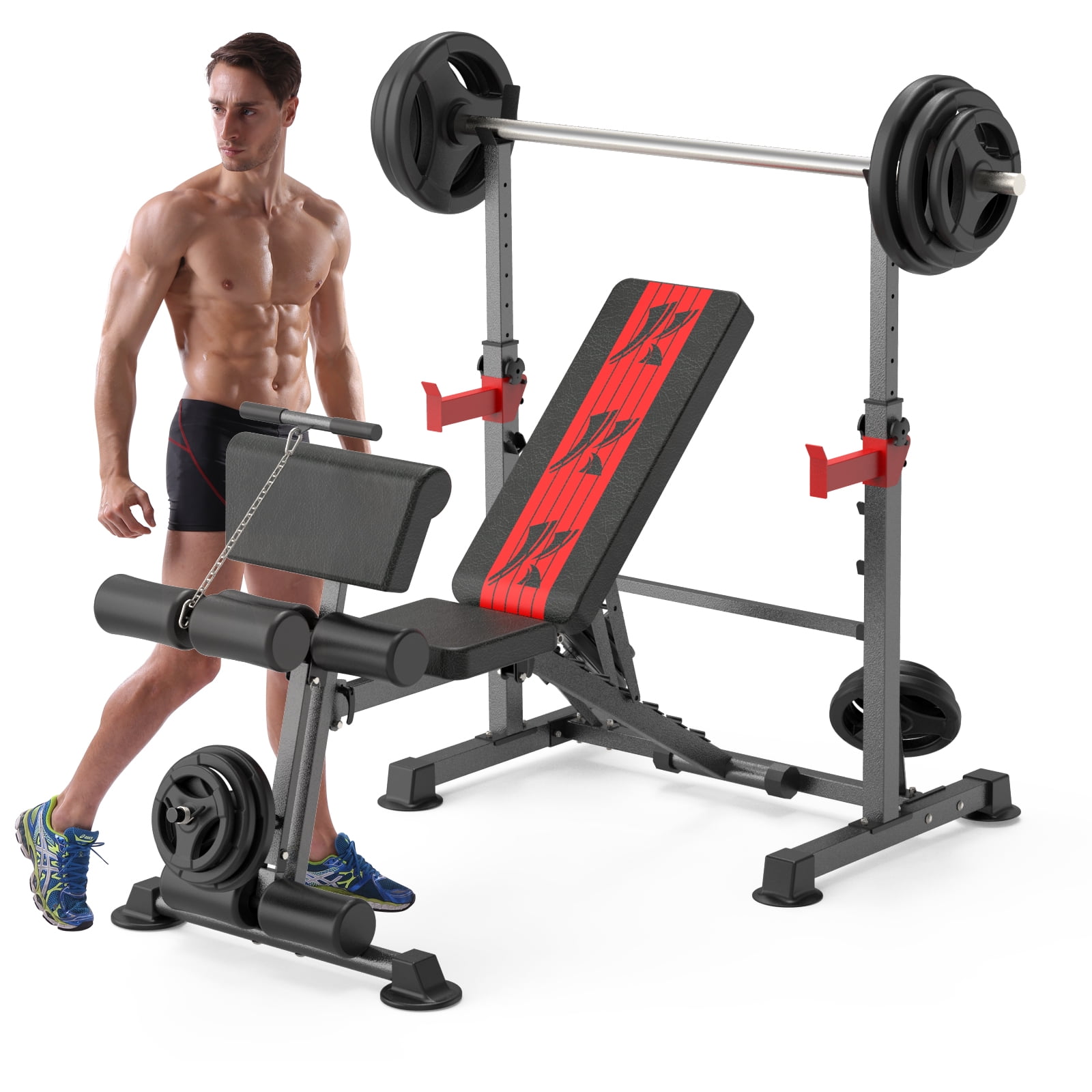 Weider Pro 265 Standard Weight Bench with 80 lb. Vinyl Weight Set Walmart