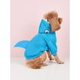 thumbnail image 6 of Pet clothes: Dog and cat hooded sweatshirt with velvet Warm and comfortable, shark shape is unique and fashionable, simple and g (Blue,5XL), 6 of 7