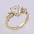 thumbnail image 5 of solitaire jewels 1.5CT Pear Moissanite 7 Stone Engagement Ring For Women, 14K Yellow Gold, 5 of 8